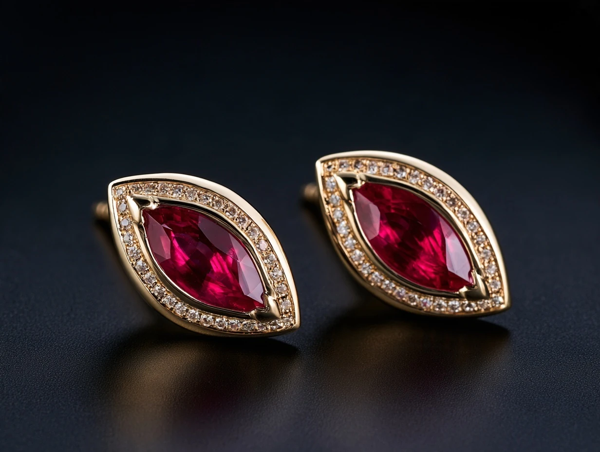 The Eye · ruby studs